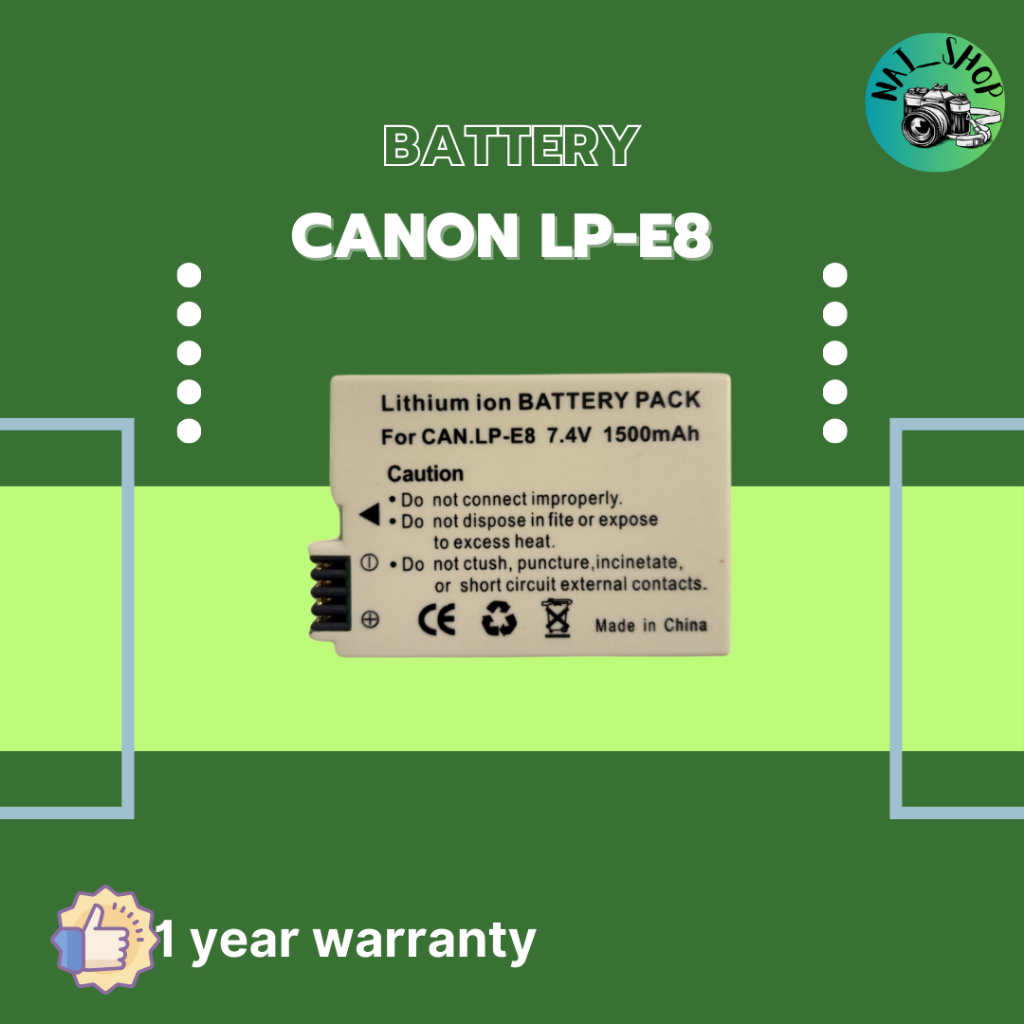 BATTERY LP-E8 แบตเตอรี่แคนนอน EOS 550D,600D,650D,700D Canon Battery #52
