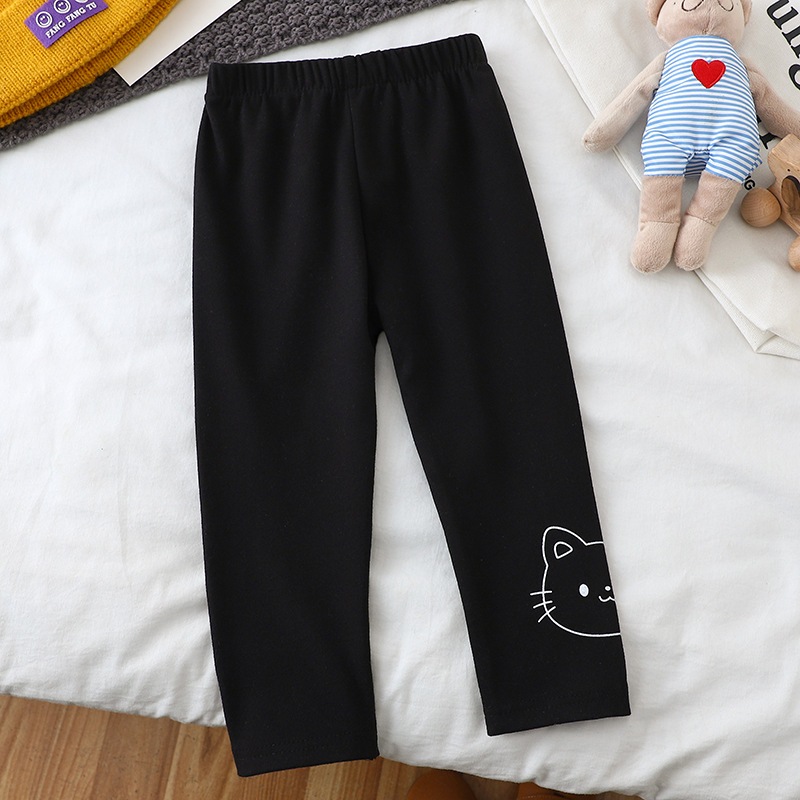 ส่งจากไทย  เลกกิ้งเด็กอนุบาลเนื้อนุ่มมาก สกรีนลายหมี CK155 มีไซส์ 6เดือน-5 ขวบ