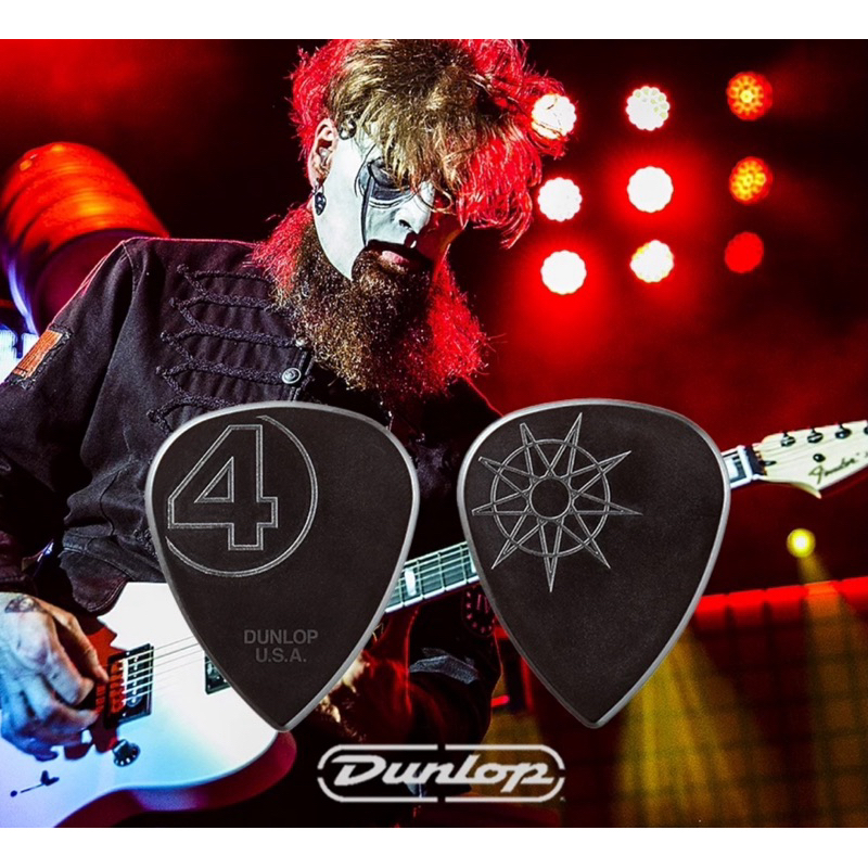 ปิ๊กกีต้าร์ Jim Dunlop รุ่น Jim Root Ultex หนา 1.38mm สีดำสินค้านำเข้าจากเมกาจร้า Jim Rooได้ แรงบันด