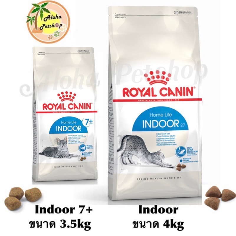 Royal Canin 🐱Indoor สูตรแมวเลี้ยงในบ้าน Indoor Adult 4kg, Indoor(7+) 3.5kg