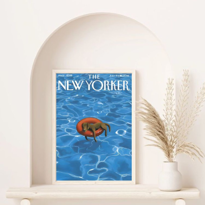 พร้อมส่ง โปสเตอร์ the new yorker ลายทะเล/ตึก ขนาดใหญ่ไม่รวมกรอบรูป