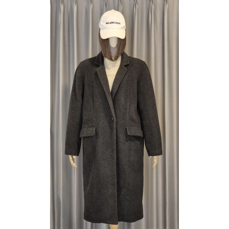 Wool coat ยาว มือสอง ของญี่ปุ่นเกาหลี แบรนด์ GYLE ขนาด อก 42"