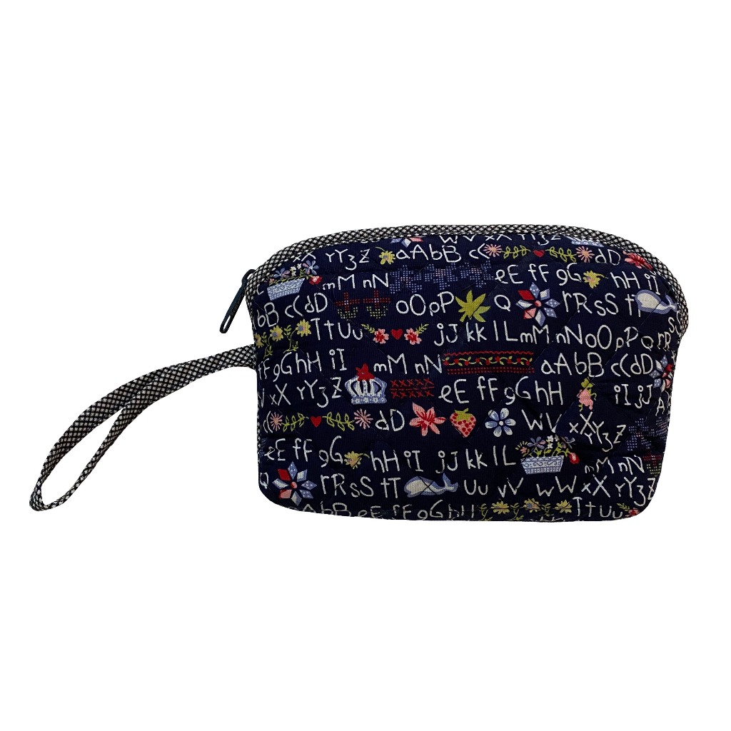 กระเป๋าสตางค์ กระเป๋าใส่โทรศัพท์มือถือ กระเป๋าใส่เครื่องสำอาง (ขนาด 1.5x7.5x5 นิ้ว) ด้านใน 2 ช่องซิบ ผ้าคอตอตนญี่ปุ่น