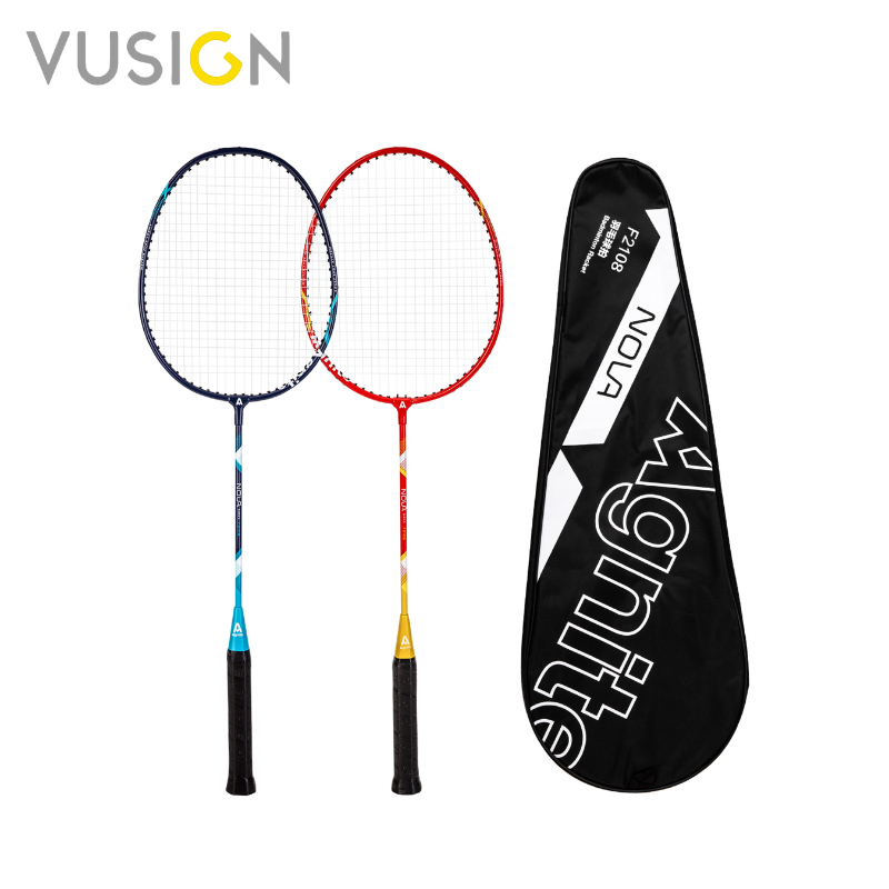 Vusign ไม้แบด ไม้แบดมินตัน แบดมินตัน ด้ามจับ PVC กันลื่น พร้อมกระเป๋า อุปกรณ์สำหรับออกกำลังกาย badminton racket