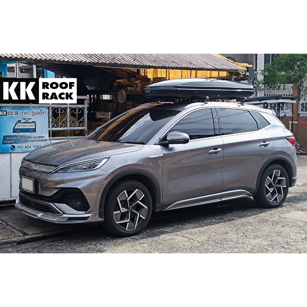 Roofbox KK กล่องหลังคา แร็คหลังคา BYD Atto3 ของใหม่ ไม่เจาะหลังคา กล่องสัมภาระ กล่อง Rooftop [CR-0M]