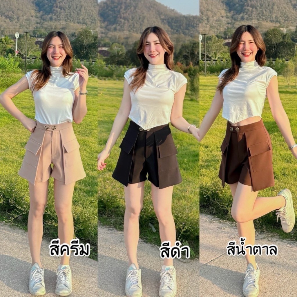 K04 กางเกงขาสั้น แบรนด์ preeya