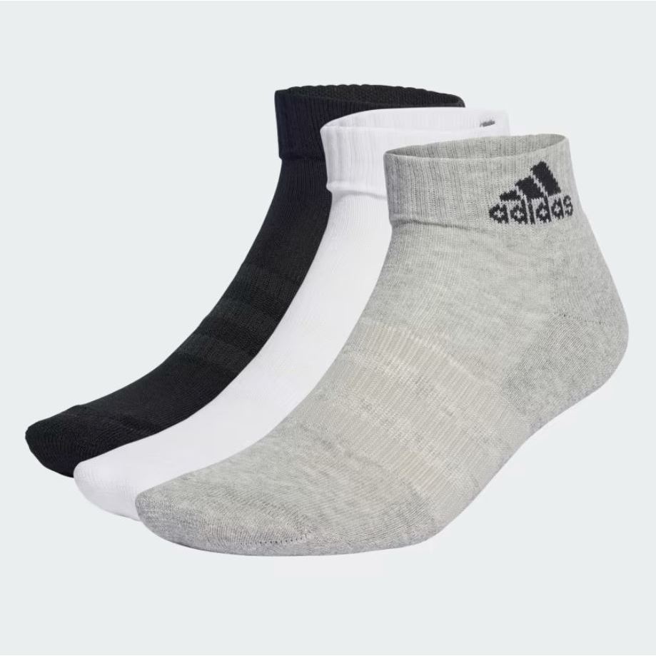 Adidas ถุงเท้ากีฬาหุ้มข้อนุ่มสบาย SIZE: M รุ่น IA3948 (3 คู่)