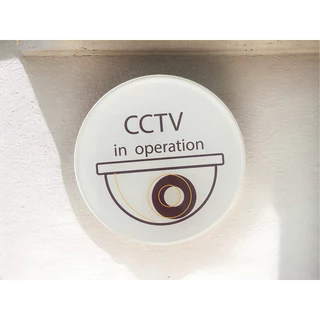 ป้ายบอกกล้องวงจรปิด CCTV ติดผนัง