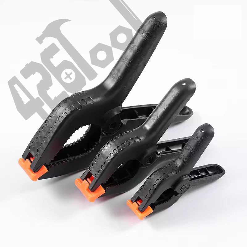 แคล้มจับชิ้นงาน แบบสปริง แคลมป์สปริงพลาสติก ตัวหนีบไม้ ขนาด 2/4/9นิ้ว Carpenter's clamp