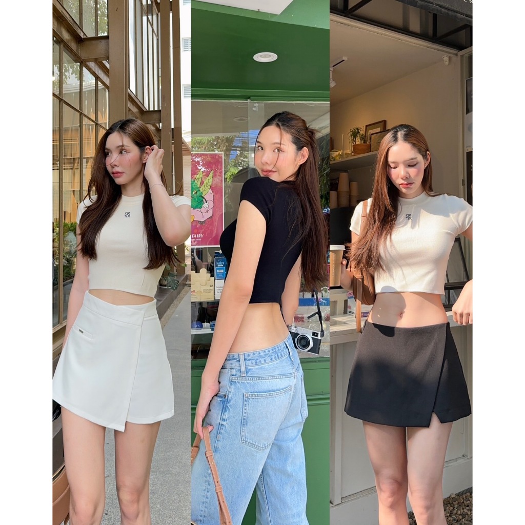 Sister.rrr : NICK TOP เสื้อคอกลมผ้า Knit ปัก SISTER