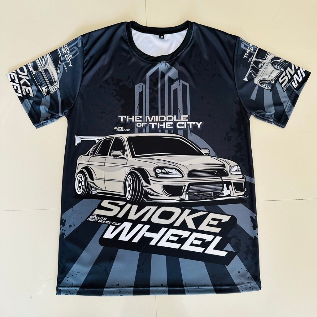 เสื้อยืดลายรถคลาสสิค Middle of The City