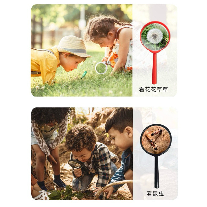 Magnifying glass for kids แว่นขยายเพื่อการเรียนรู้สำหรับเด็กแนวmontessori แว่นขยายพกพา sensory play ราคา ถูกที่สุด ดีลบีเคเค แกลเลอรีภาพที่ 5