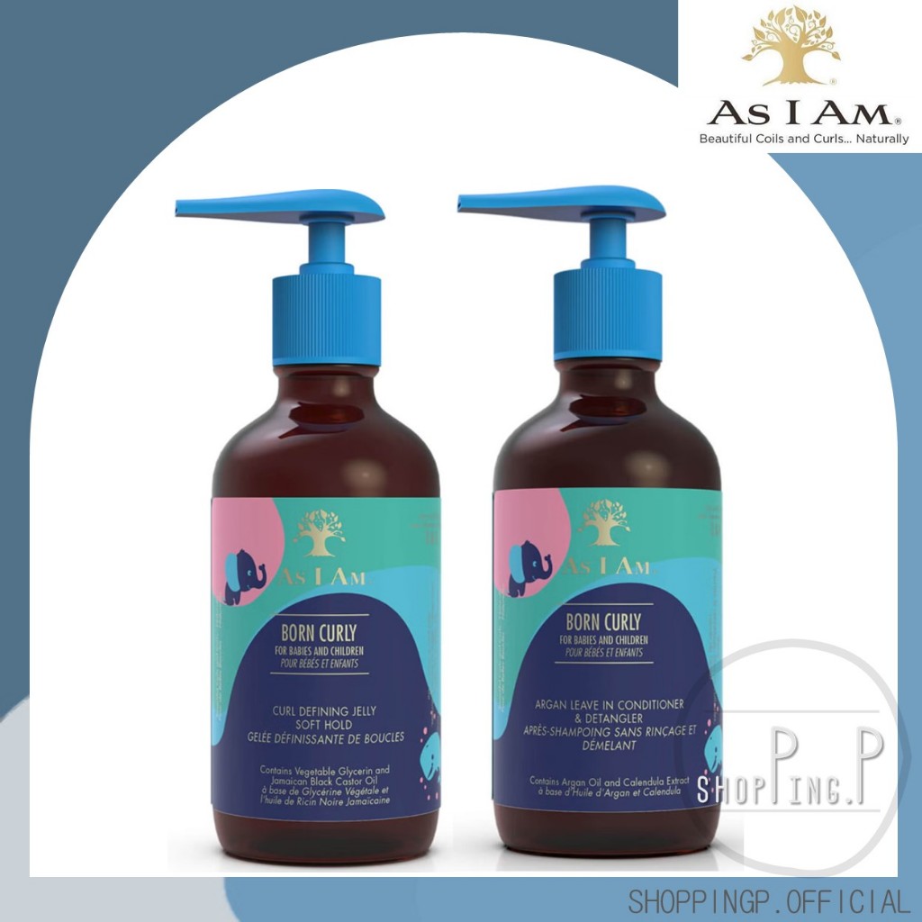 ✳️[แท้ 100%/พร้อมส่ง]✳️ As I Am Argan Born Curly Leave-in Conditioner and Detangler 240ml แชมพูสำหรั