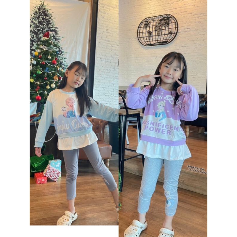 พร้อมส่ง ชุดเซตเเอลซ่างางป้ายBBkidsไซส์120-130
