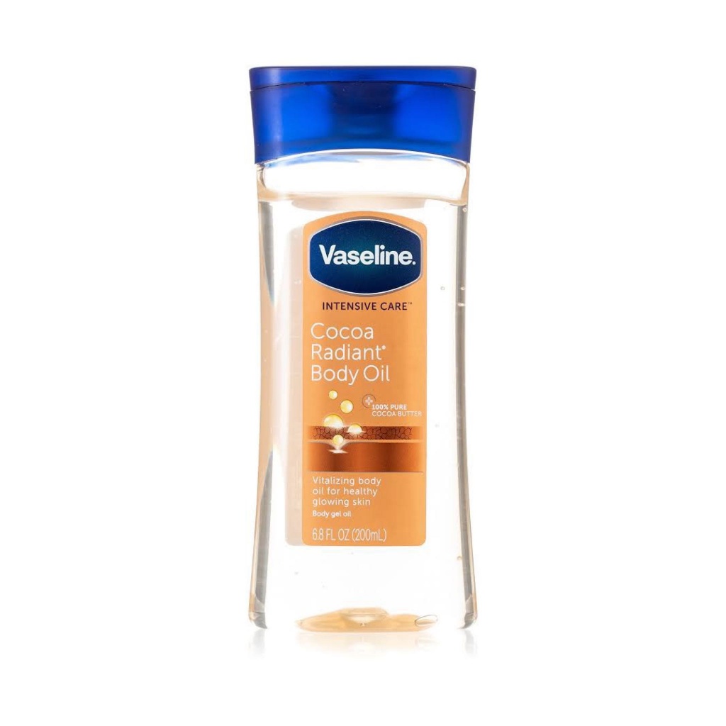 บอดี้ออยล์โกโก้ วาสลีน Vaseline Intensive Care Cocoa Radiant Body Oil 200ml.