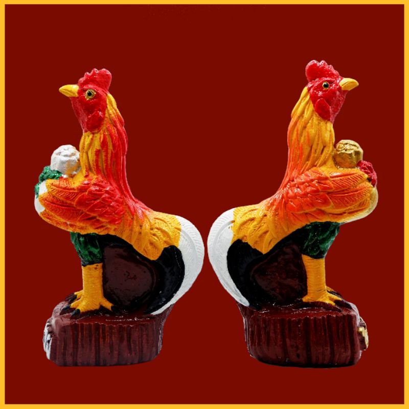 ไก่ชนหอบเงินหอบทอง (ขนาด 15 ซม.) ตุ๊กตาไก่ชน ไก่มงคล ไก่ถวายไอ้ไข่ ไก่นำโชค ไก่ชน ไก่จิกทรัพย์ ตุ๊กตาแก้บน ตุ๊กตาตั้งศาล - รูปที่ 3