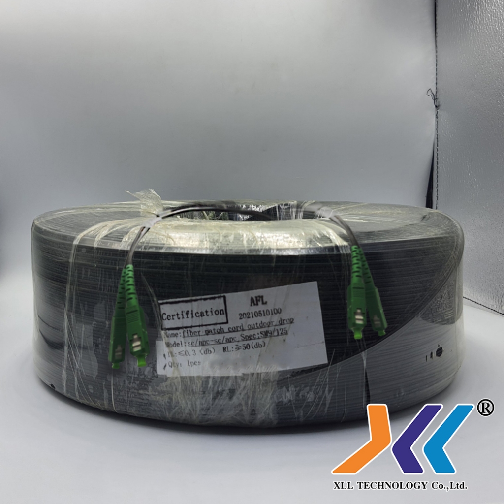 สายไฟเบอร์ออฟติกสำเร็จรูป OUTDOOR FTTH DROP CABLE 2 CORE SC/APC-SC/APC