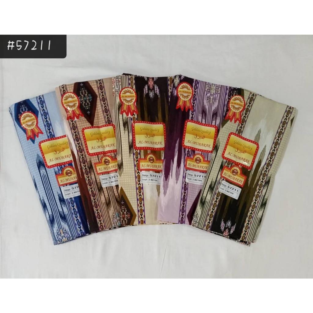โสร่งผู้ชายตรา AL-MUBARAK ขนาด 2 เมตร # 57211 ***เย็บเสร็จพร้อมใส่***