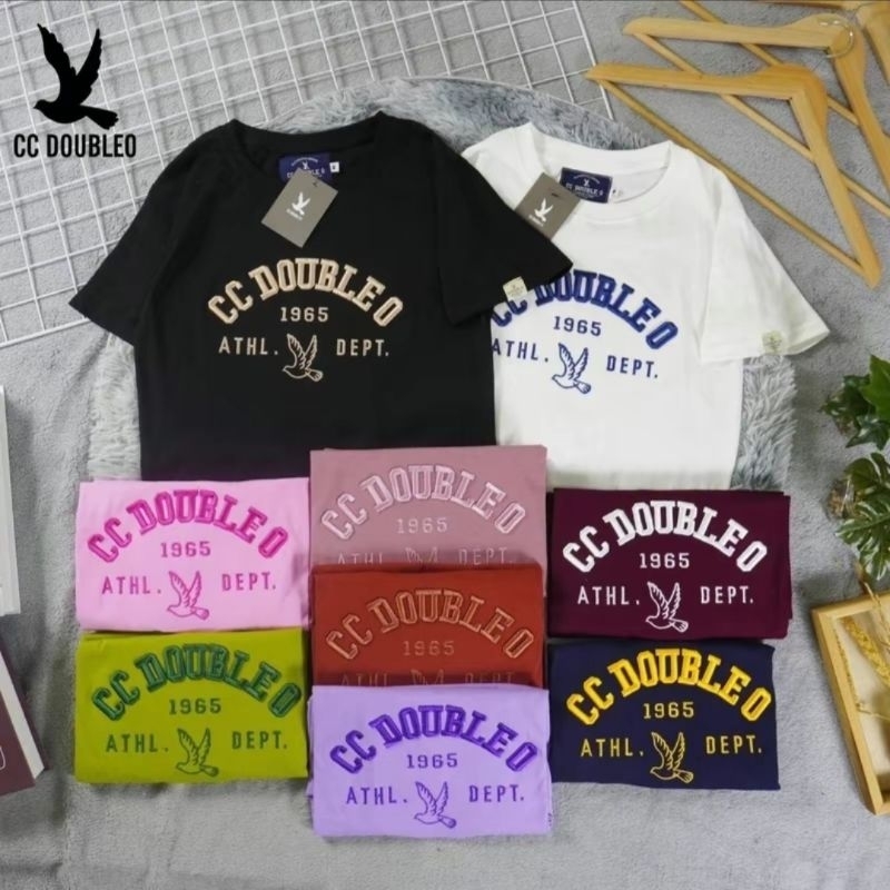 เสื้อยืด CC DOUBLE O 1965 ปักโค้ง คอกลม แขนสั้น ไซส์ S M L XL ผ้านุ่มใส่สบาย ใส่ได้ทั้งผู้หญิง ผู้ชาย