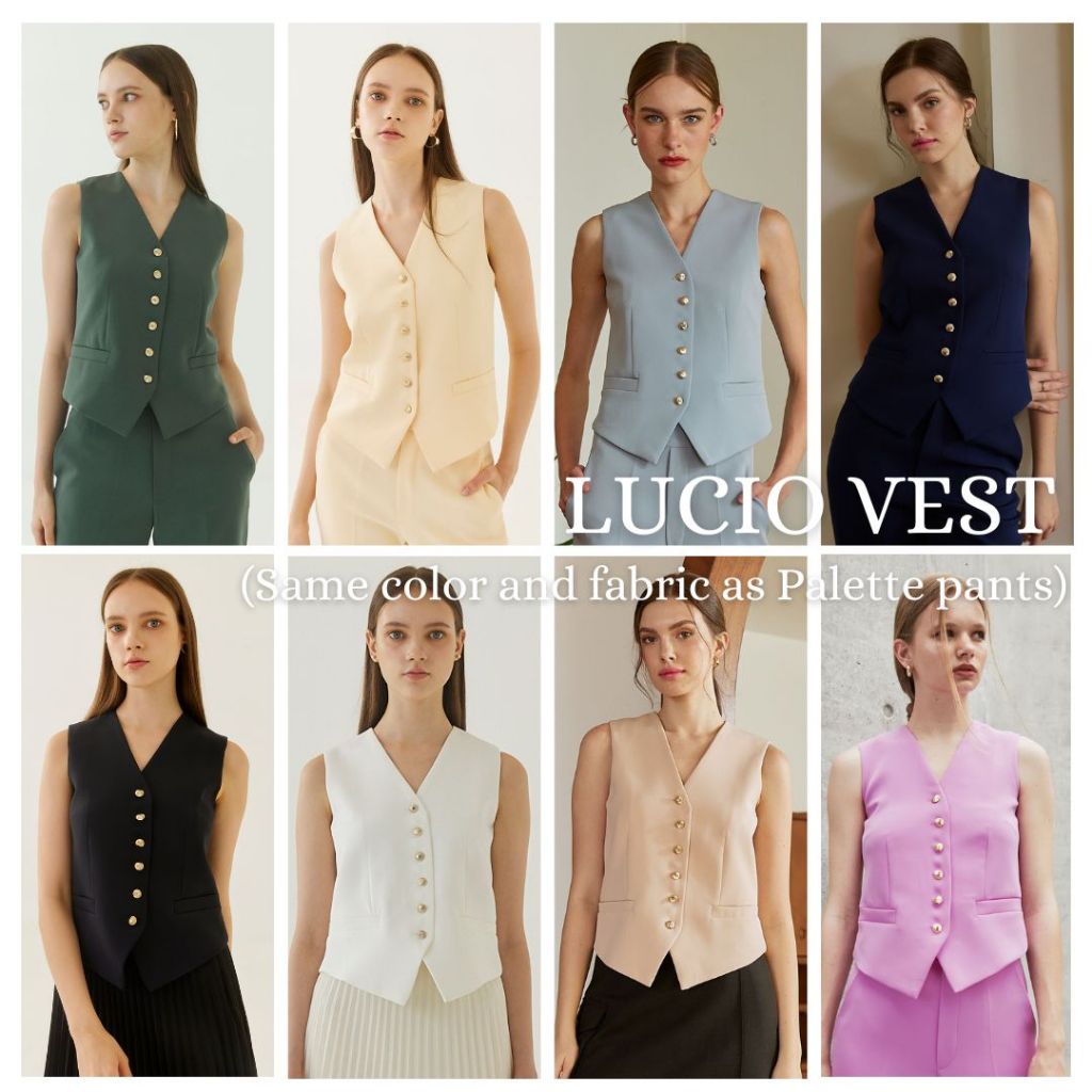 MAVE เสื้อ รุ่น Lucio Vest สี Black, Off white, Nude, Bubblegum, Fog, Cream cheese, Nordic Green