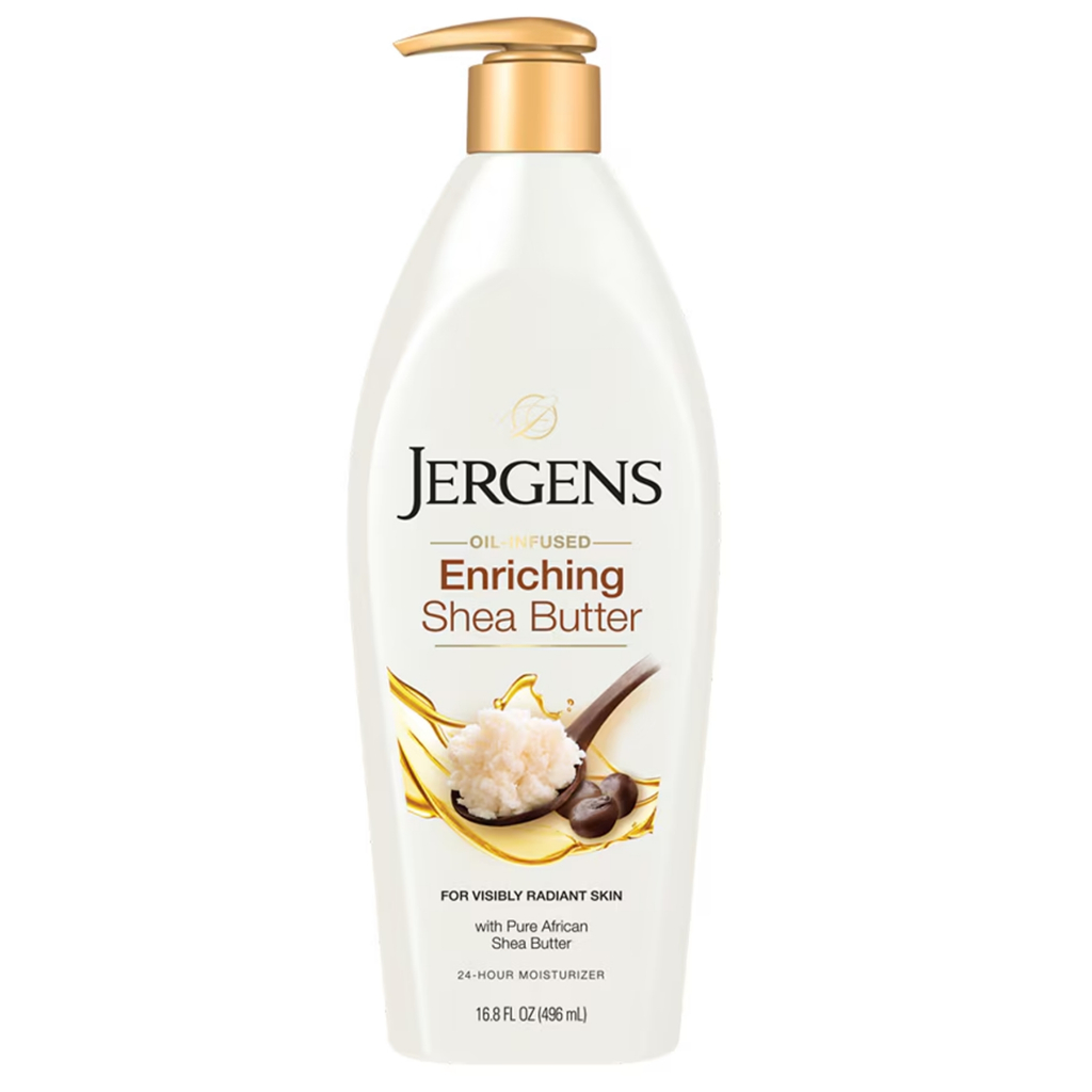 Jergens Enriching Shea Butter Lotion 496ml. ผลิตภัณฑ์บำรุงผิวกาย เนื้อครีม โลชั่น บัตเตอร์