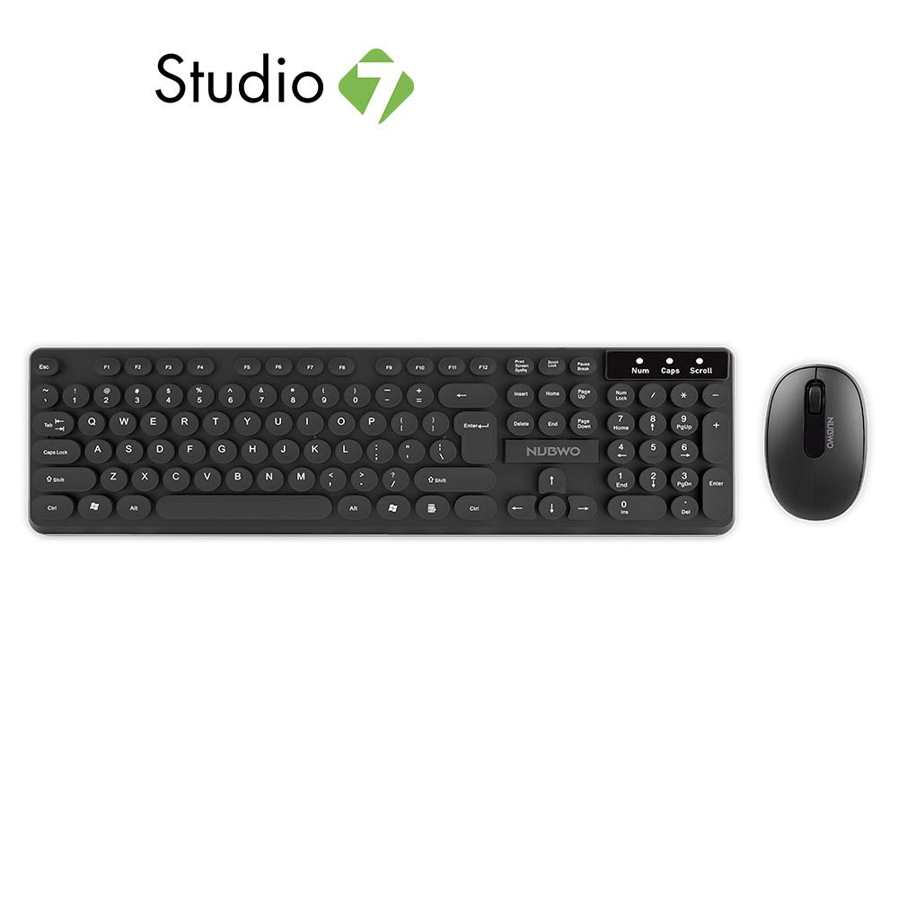 เมาส์และคีย์บอร์ดไร้สาย NUBWO Wireless Combo Set NKM636 (TH/EN) by Studio 7