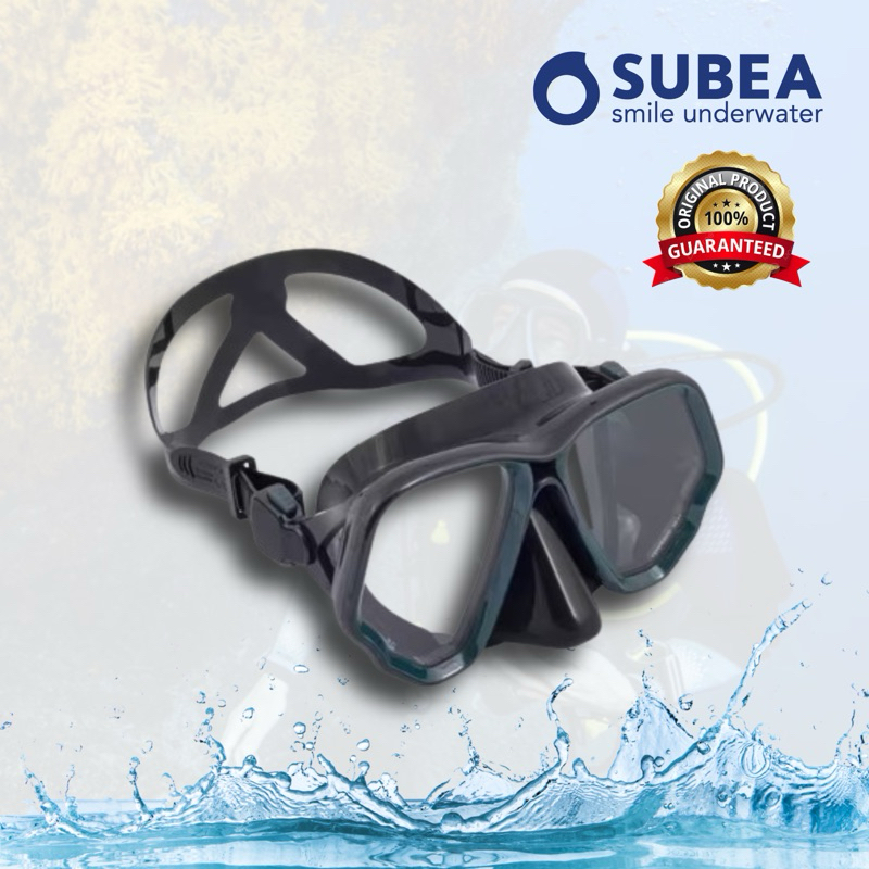 หน้ากากดำน้ำลึกเลนส์คู่ รุ่น SCD 500 (สีดำ/เทา) SUBEA