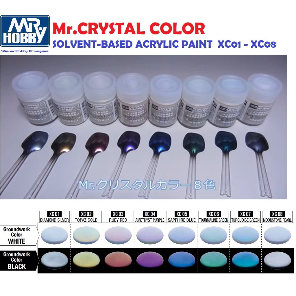 Mr. Color, Mr Hobby Mr CRYSTAL color XC01-XC08 18ml ของแท้จาก GSI JAPAN