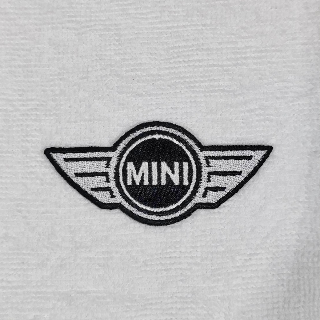 ตัวรีดติดเสื้อ อาร์มติดเสื้อ ยี่ห้อ มอเตอร์ไซค์ Mini Cooper patch มินิคูเปอร์ สติ๊กเกอร์ติดรถ Sticker DIY ตกแต่งเสื้อผ้า