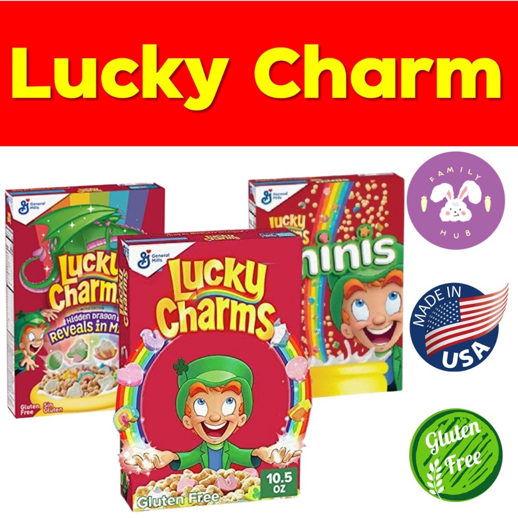 Lucky Charms Cereal with Marshmallows 326g. Lucky Charms Large Size ซีเรียล ลักกี้ชามส์ พร้อมส่ง