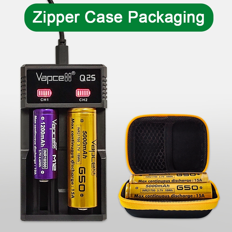 [หัวนูน] 21700 ถ่านชาร์จ Vapcell INR21700 3.7V 5000mAh จ่ายกระแส 15A (Gold)