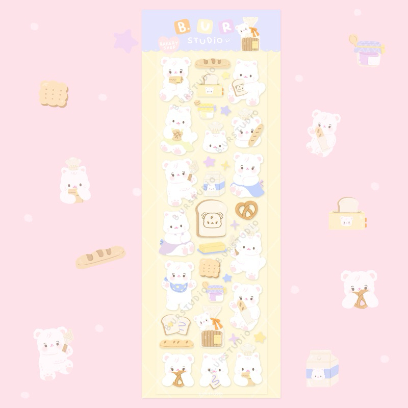 [B.URSTUDIO] | Bakery Shop : Premium Sticker