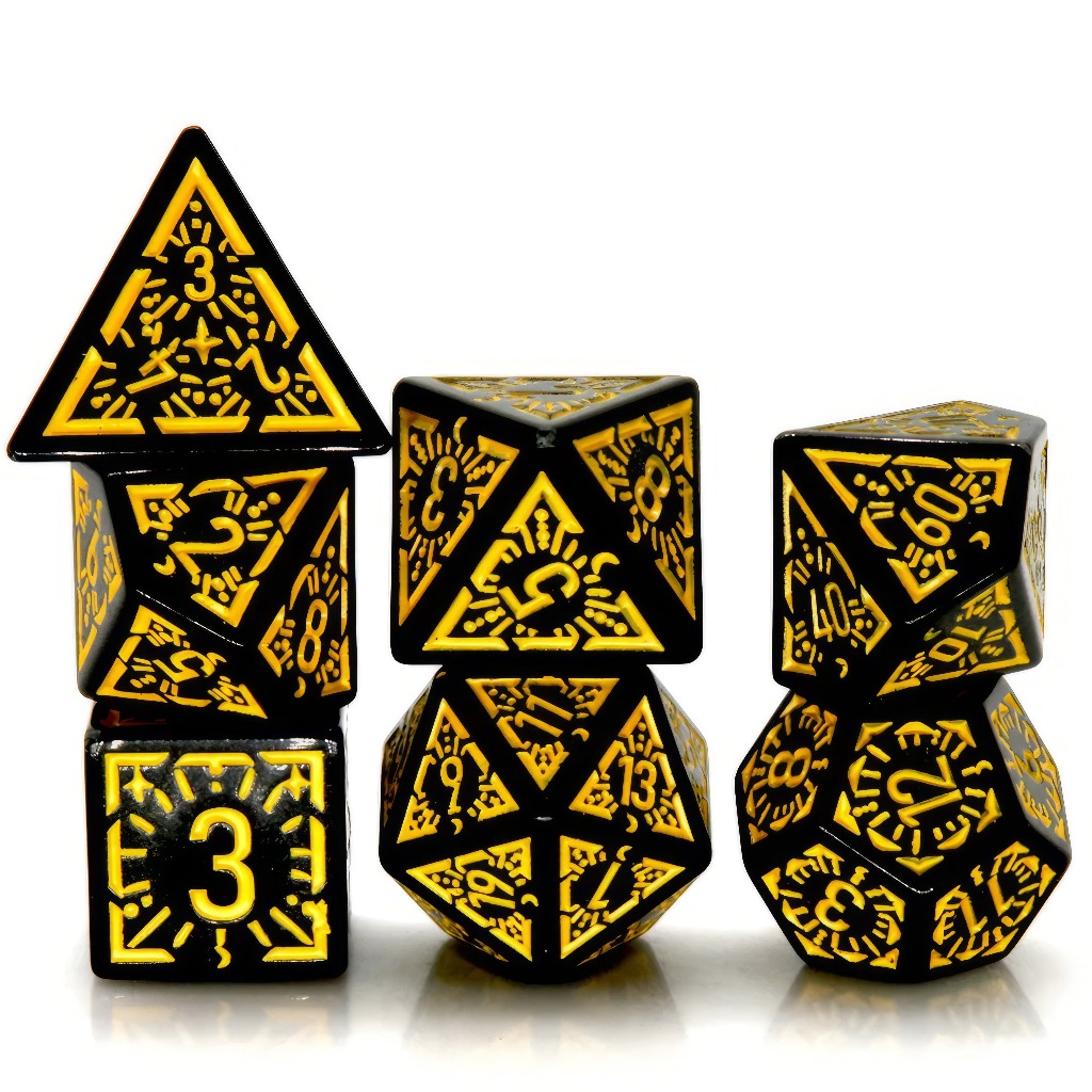 Amber Nebula Dice Set of 7 | ลูกเต๋า Dice For DnD D&D MTG RPG TRPG เกมกระดาน บอร์ดเกม Game ไพ่ทาโรต์ Magic เมจิก