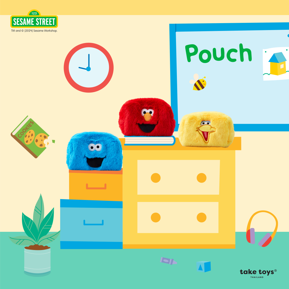 Sesame Street Classic Pouch - กระเป๋าอเนกประสงค์ เซซามี สตรีท