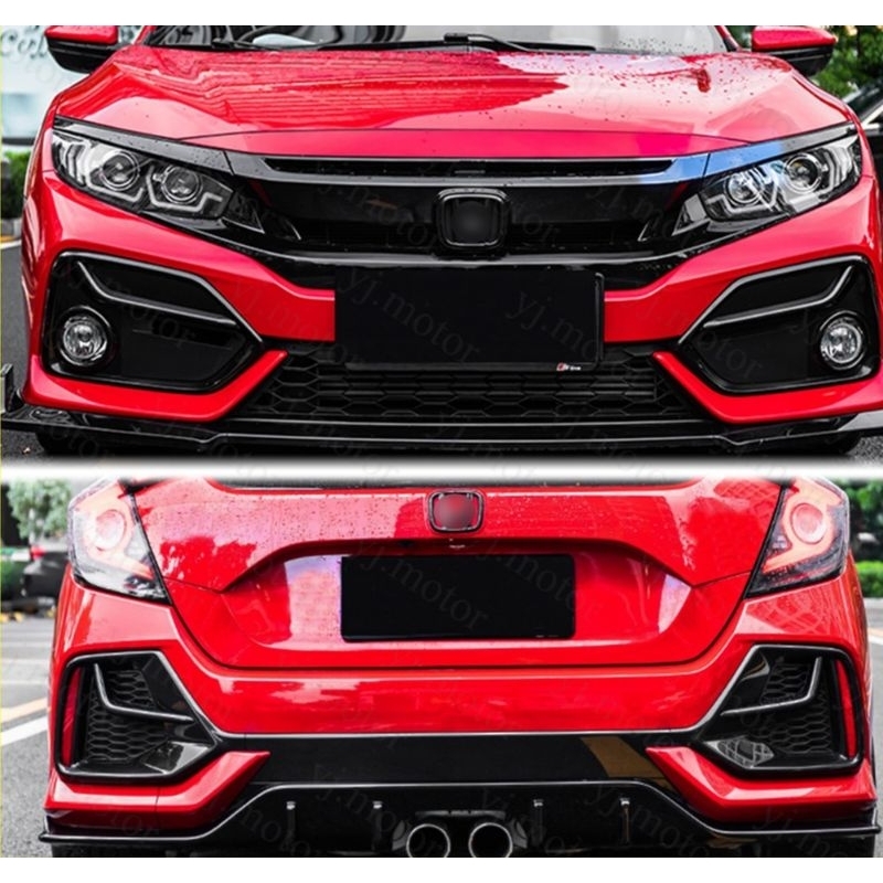 ครอบไฟตัดหมอก ครอบไฟทับทิม กันชน หน้า-หลัง honda Civic FC FK 2016-2021 Type R type-r ชุดแต่ง Honda C