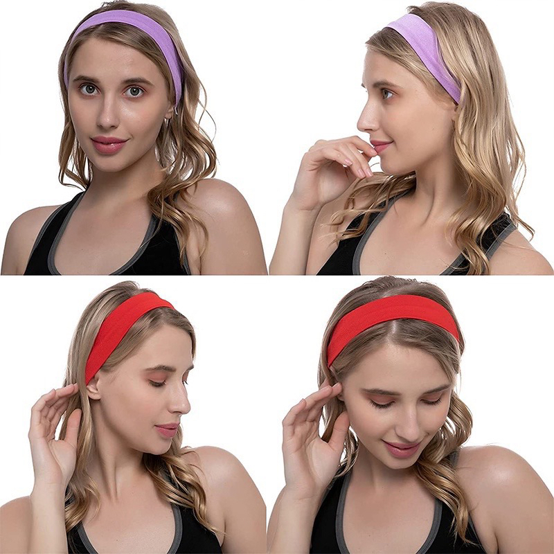 ที่คาดศีรษะ ผ้าคาดศีรษะ ยืดหยุ่น แบบบางบาง ออกกำลังกาย เล่นโยคะ เล่นกีฬา วิ่ง คาดผม ผ้าคาดผม ที่คาดหัว แฟชั่น Headband - รูปที่ 2