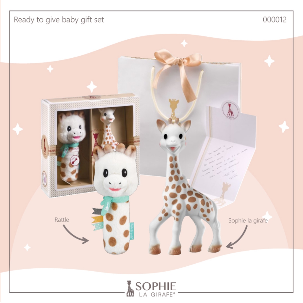Sophie La Girafe Ready to Give Birth Gift Set  : 000012 เซ็ทของขวัญยางกัดโซฟี + Pouet Rattle (0m+)