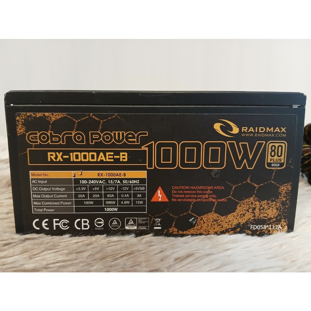 PSU (80+ Gold) 1000w-1200w  RAIDMAX Cobra RX