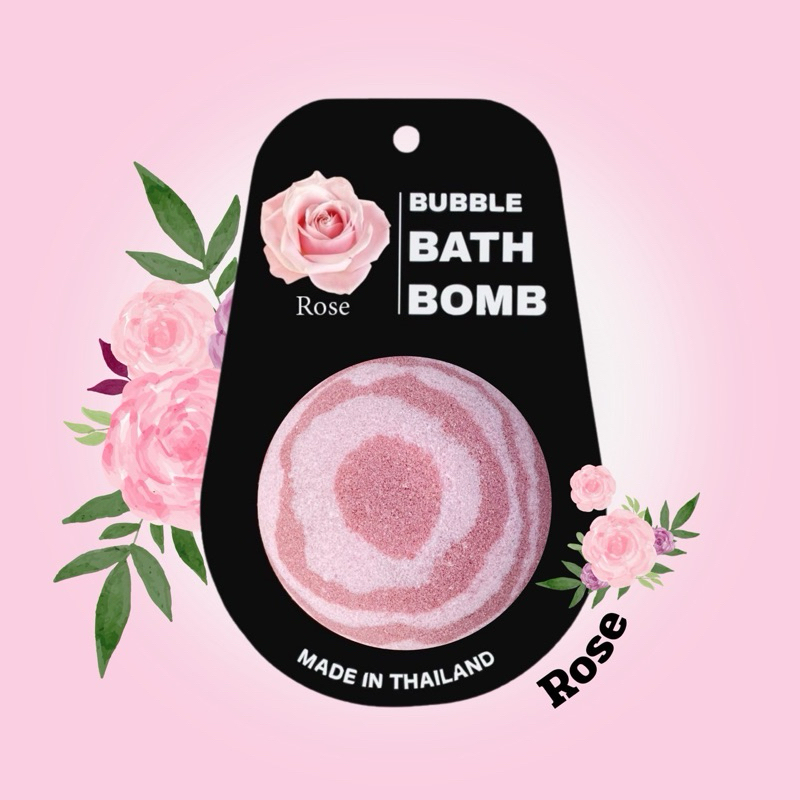 bubble bath bomb (rose)