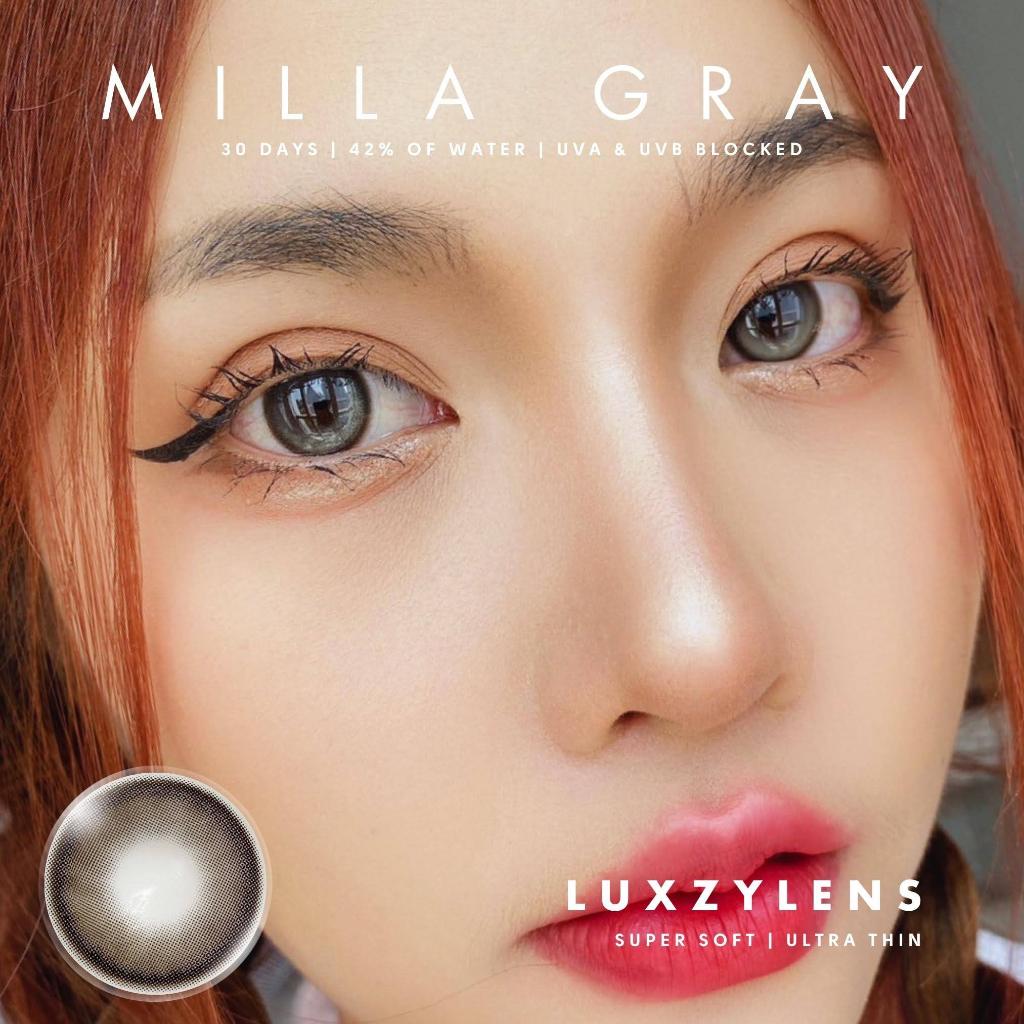🔥คอนแทคเลนส์💗ขนาดกลาง💗 Milla (Luxzylens) สี : Brown / Gray