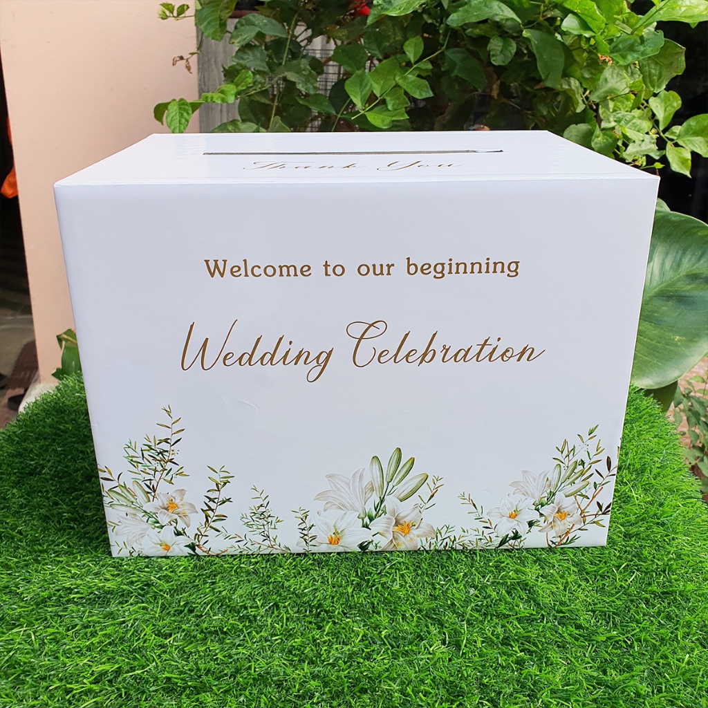 กล่องเล็กใส่ซองแต่งงาน ขนาดกล่อง 21x29x21cm (กล่องกระดาษแข็ง)WeddingCelebration พร้อมส่ง