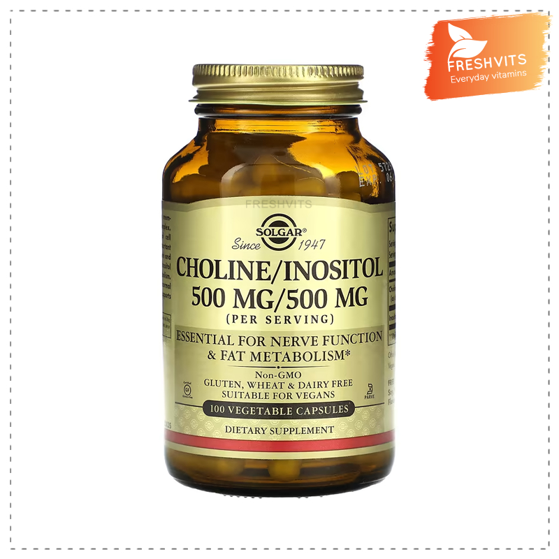 Solgar, Choline/Inositol, 100 Vegetable Capsules