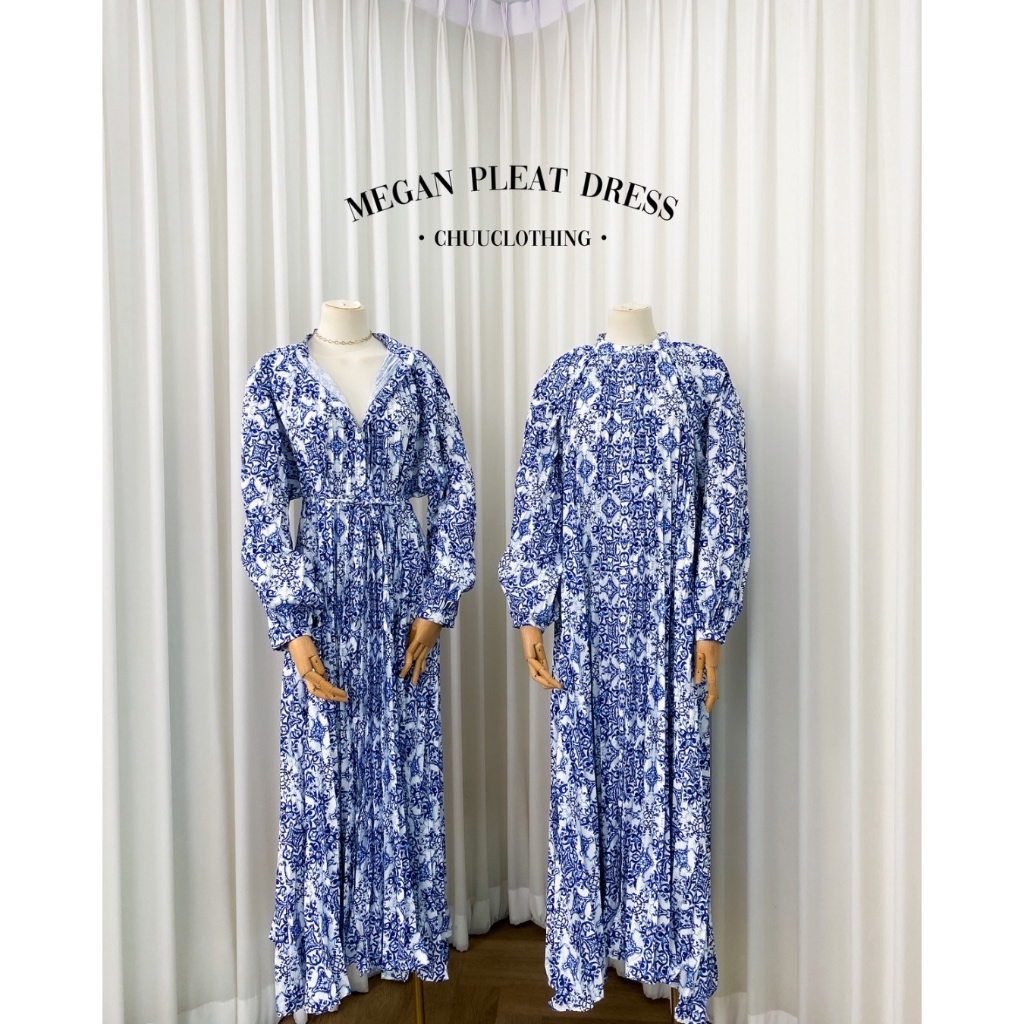 Chuuclothing Megan pleat dress [พร้อมส่ง]