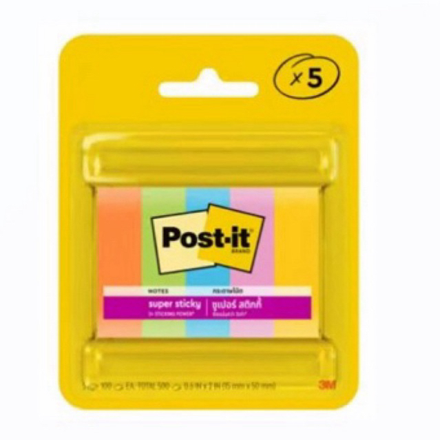 Post-it  3M super sticky 670-5SSAU ดัชนีกระดาษคั่นหน้า โพสต์อิท 1 ชิ้น