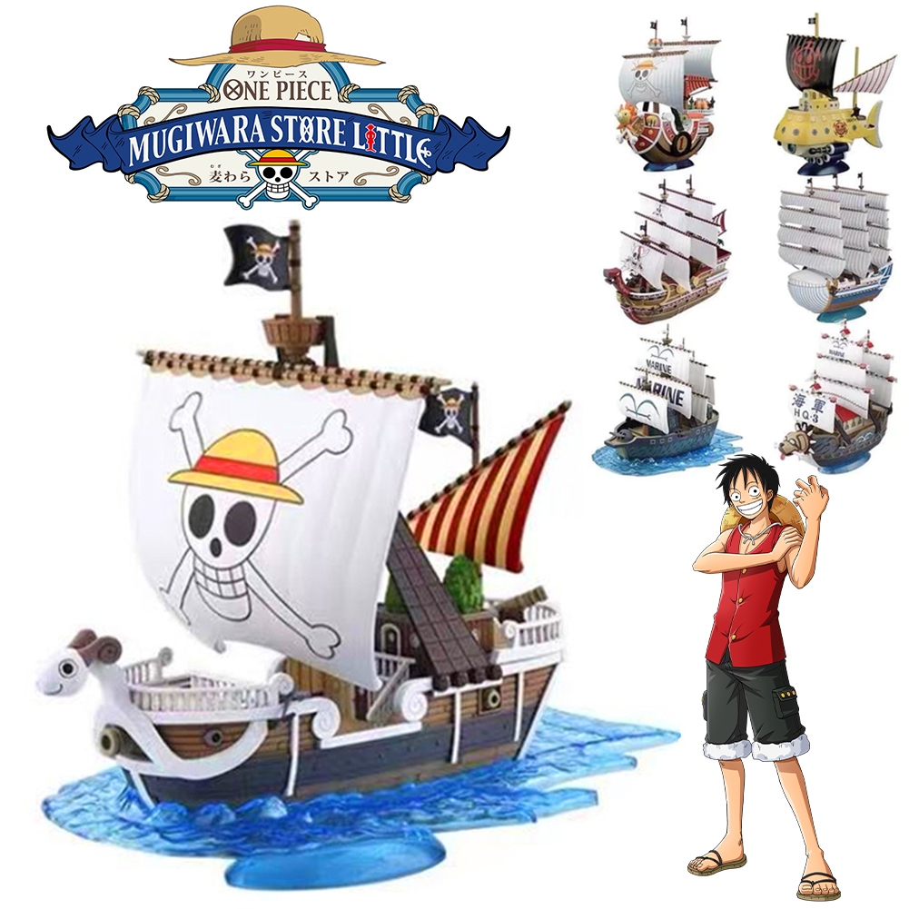 🚚One Piece ของเล่นโมเดลฟิกเกอร์ โมเดลเรือประกอบคอลเลกชัน Merry Thousand Sunny Trafalgar  Marine Ships Model