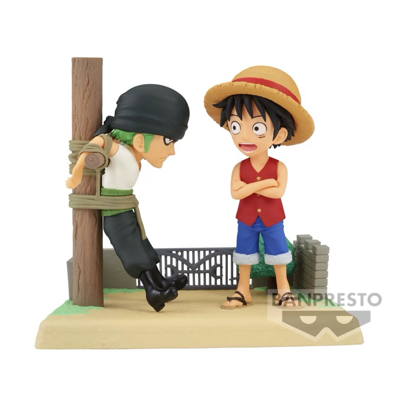 โมเดล One Piece World Collectable Figure Log Stories Monkey D. Luffy and Roronoa Zoro งานแท้ 💯%