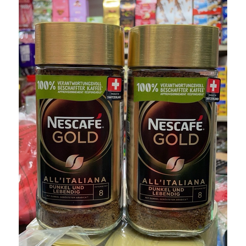 Nescafe GOLD All' Italianaโกลด์ ออล อิตาเลียน่า คอฟฟี่ กาแฟสำเร็จรูป ชนิดฟรีซดราย เนสกาแฟ 200 กรัม 1 ขวด