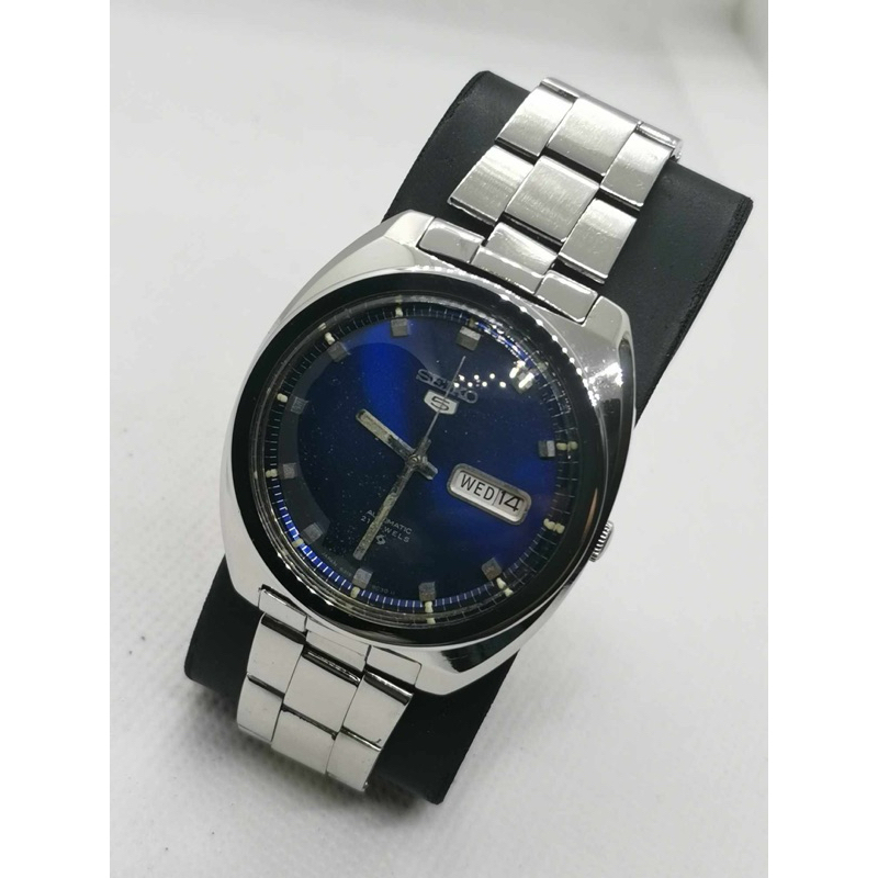 นาฬิกา Seiko 5​ Automatic หน้าปัดสีน้ำเงิน หน้า​จัมโบ้ ของแท้100%