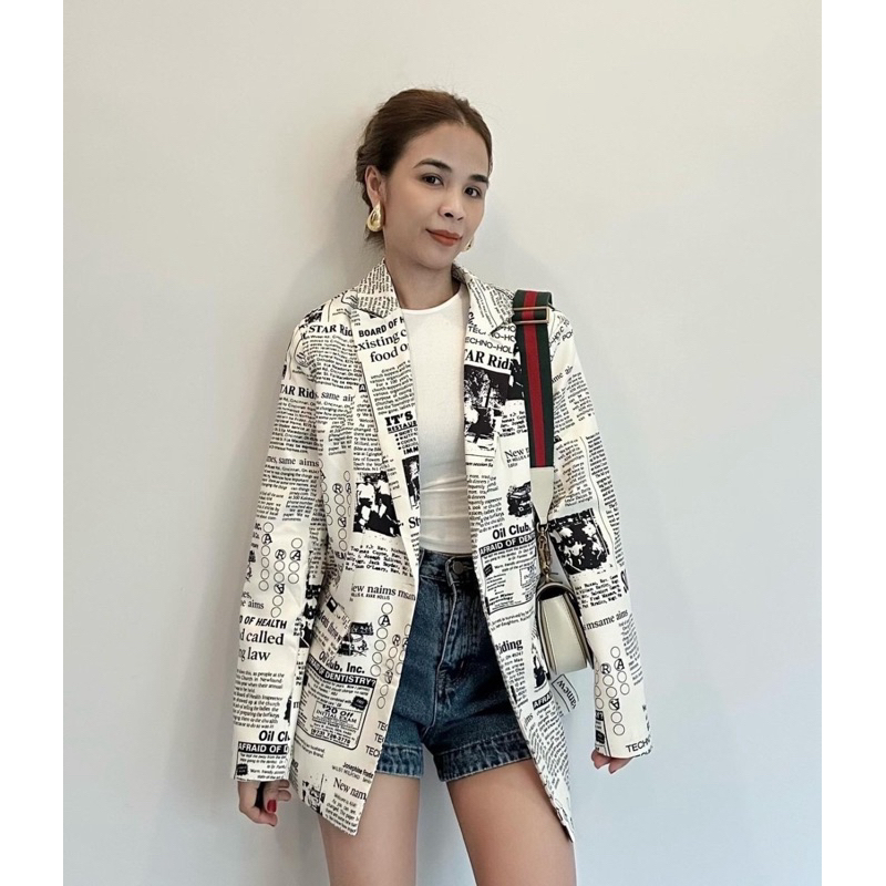 เสื้อสูท blazer ลายแซบ ลายฉ่ำ สู้กล้องมากจ้าาา