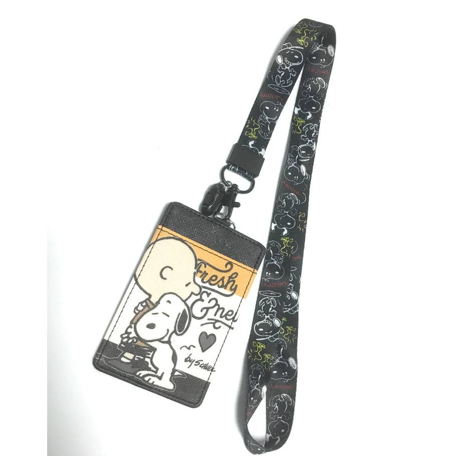 SNY W สายคล้องคอ สายคล้องบัตร ที่ใส่บัตร ซองใส่บัตร พร้อมสายคล้องคอ ลาย SNY W งานดี สวยงาม สำหรับ บั